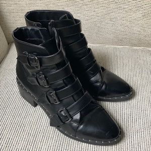 Black Buckle Boots